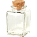 Excellent houseware voorraadpot glas met kurk deksel 80ml 4,5x4,5xh8cm