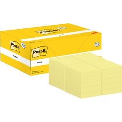 Post-it value pack: ® notes, canary yellow™, 38 x 51 mm, 100 blaadjes blok, 16 blokken + 4 gratis