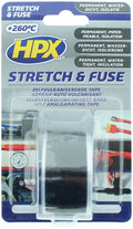 Hpx stretch fuse zelfvulkaniserende tape - zwart 25mm x 3m