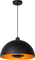 Lucide siemon - hanglamp - ø 40 cm - 1xe27 - zwart