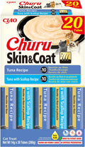 Inaba ciao churu skin coat creamy puree liquid kattensnack tonijn variëteiten 20x14g