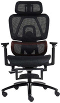Meetion chr32 - ergonomische gaming stoel - verstelbare rugleuning - mesh design - voetensteun - 3d armleuningen - zwart