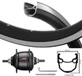 Kgs Hinterrad 28 Zoll Stratos schwarz silber Nexus 8 Rollenbremse
