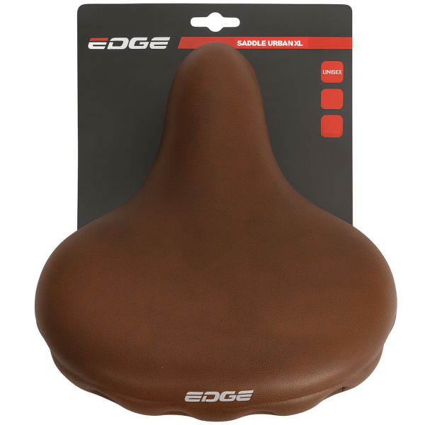 Edge Urban XL Fahrradsattel – mattes Dunkelbraun