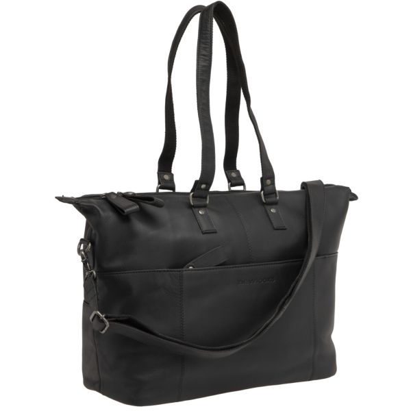 Neue Looxs Verla Fahrradtasche, 21 Liter, 34 x 18 x 44 cm, aus luxuriösem Leder, schwarz