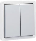 Niko opbouw serie schakelaar 230v spatwaterdicht dubbel