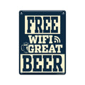 Paperdreams tekstbord metaal - free wifi