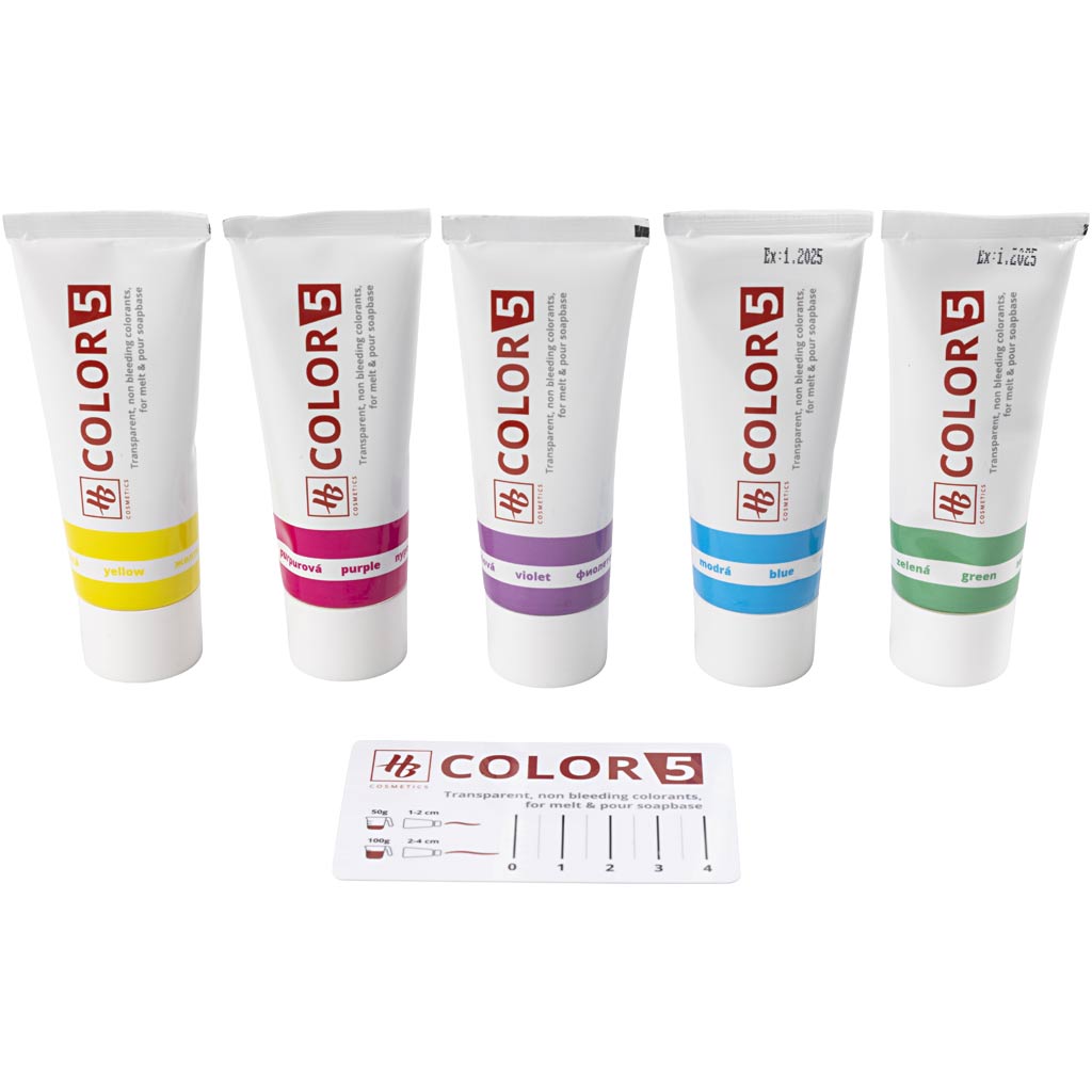 Creativ company zeepverf kleur, 5x30gr