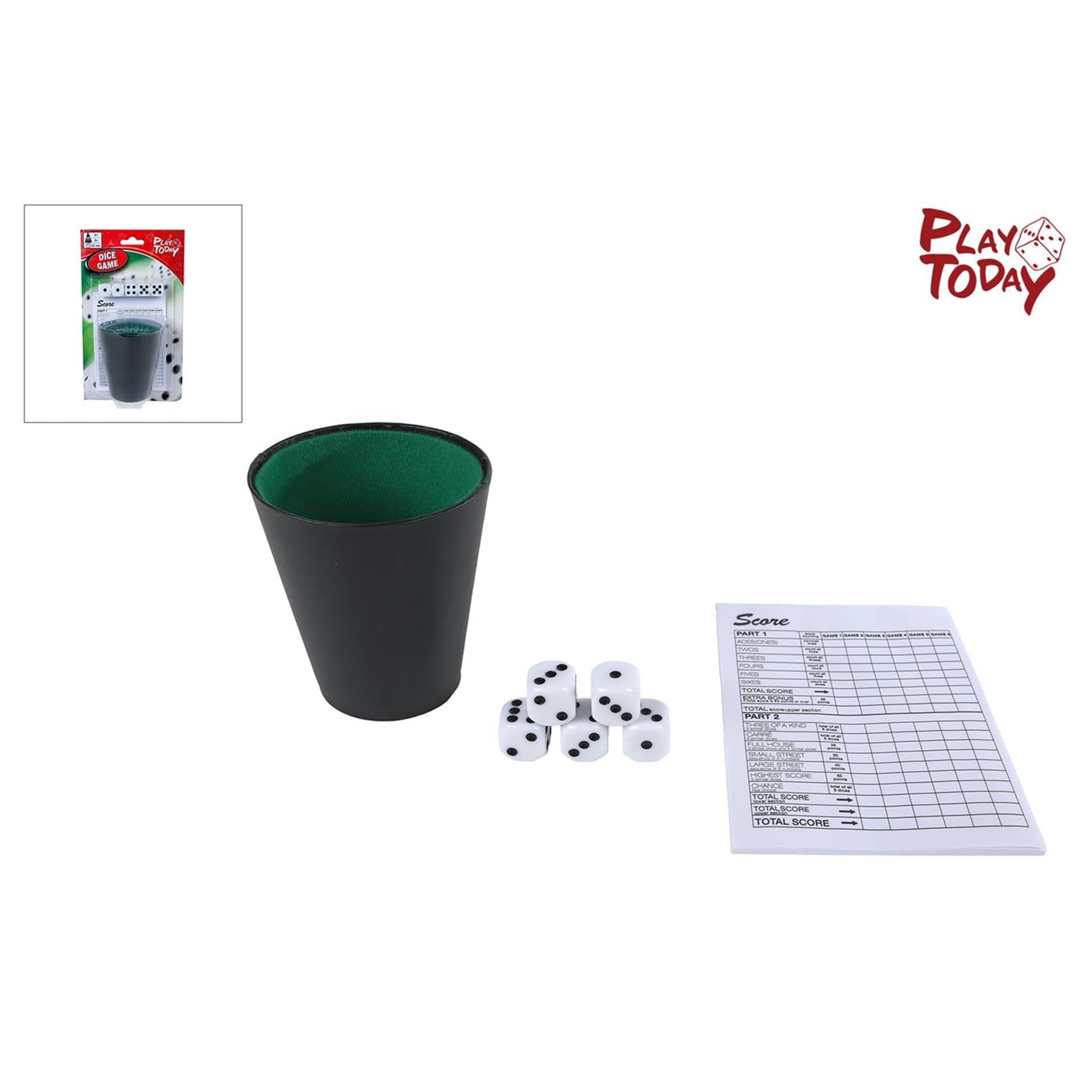 PlayToDay Spiele heute ein Würfelspiel mit Becher und 5 Würfeln