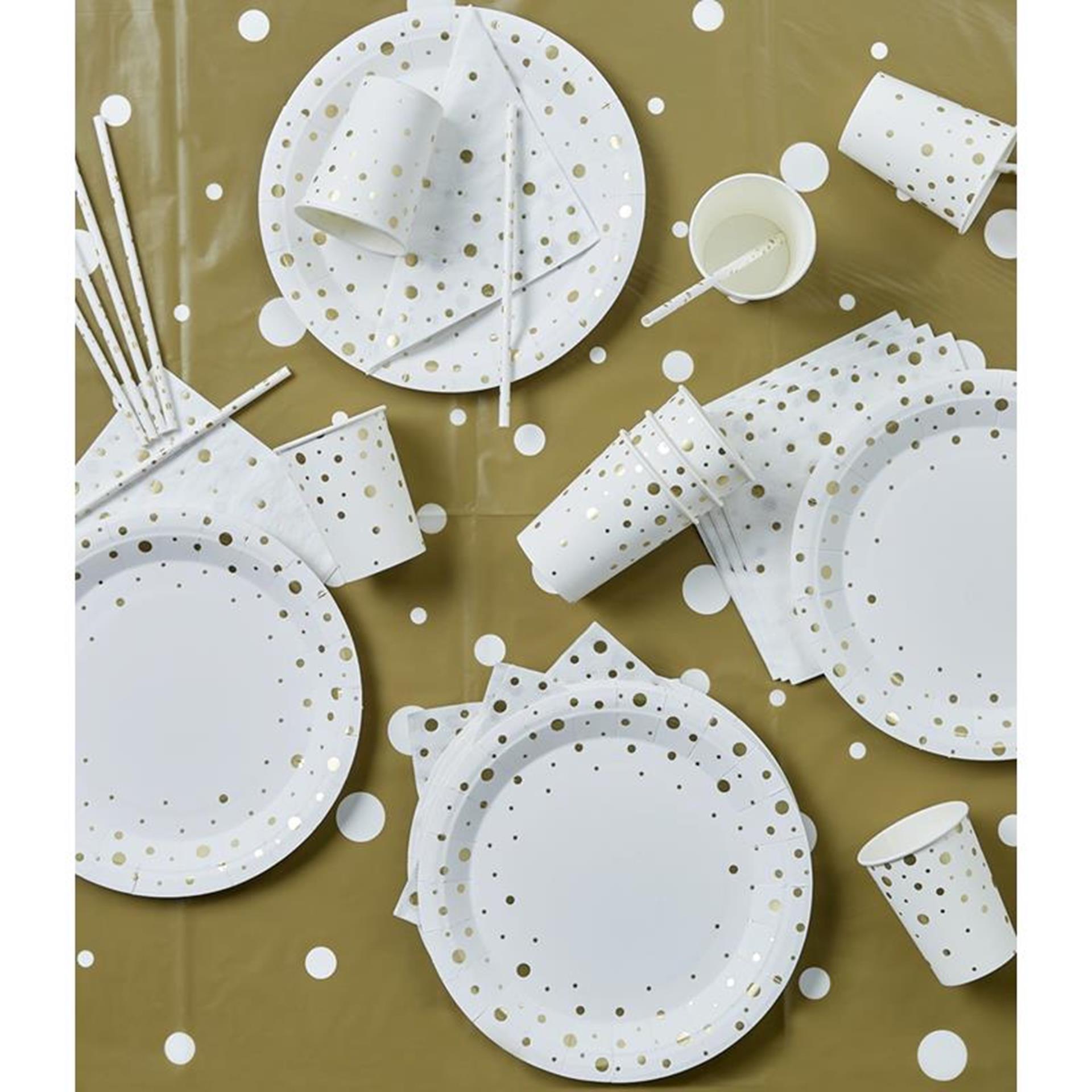 Paperdreams party table set - goud wit
