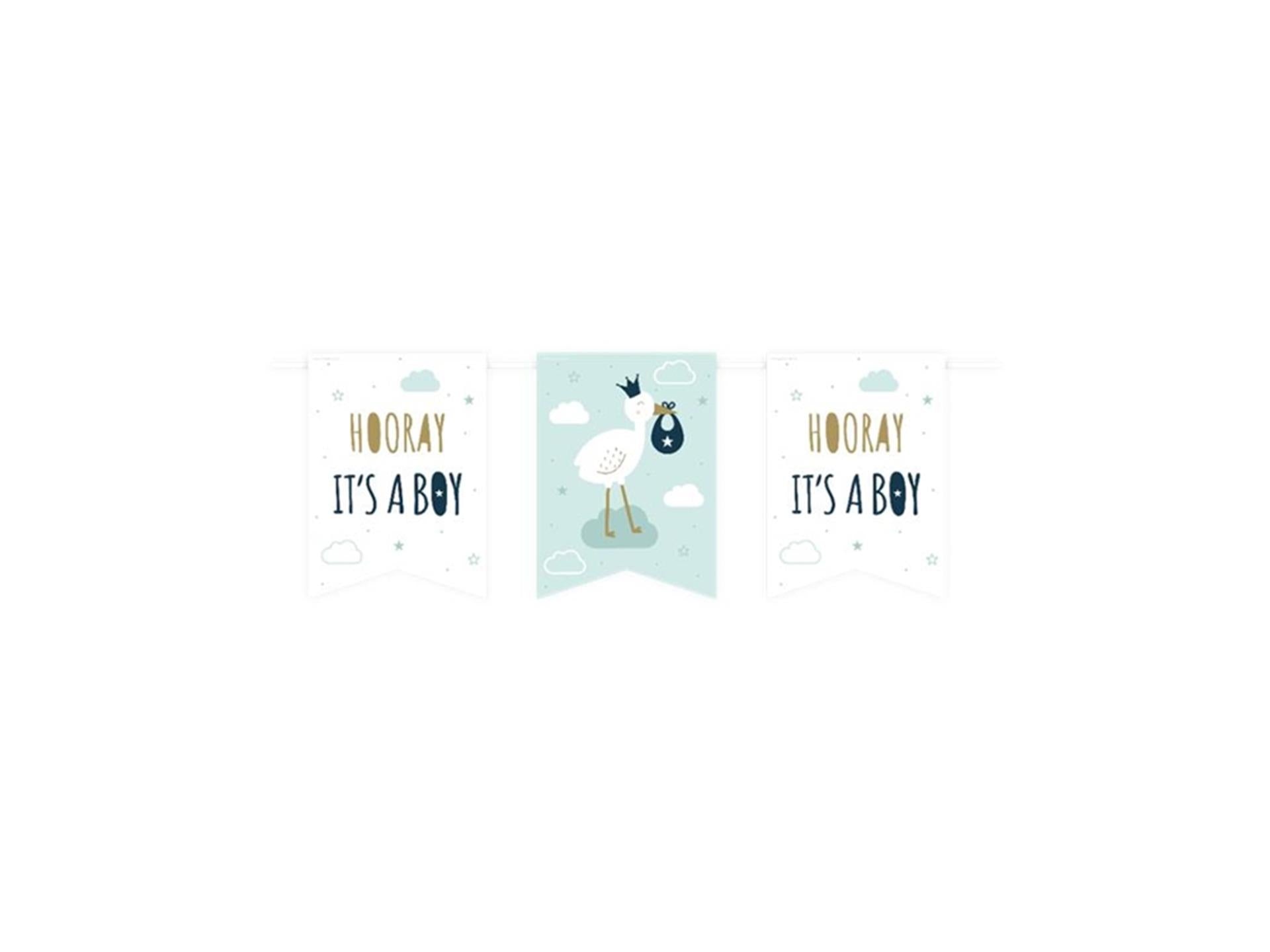 Paperdreams vlag banner - newborn baby boy