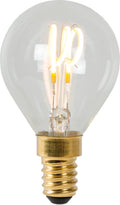 Lucide p45 - filament lamp - ø 4,5 cm - led dimbaar - e14 - 1x3w 2700k - transparant