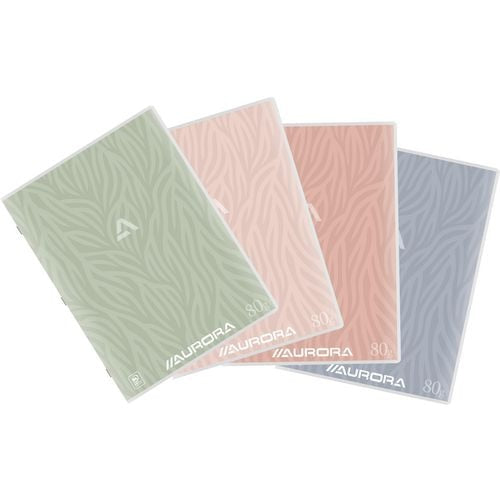 Schrift aurora pt18l a4 80g m2 gelijnd rode kantlijn assorti