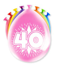 Paperdreams cijfer ballonnen - 40 jaar 8 stuks 30cm