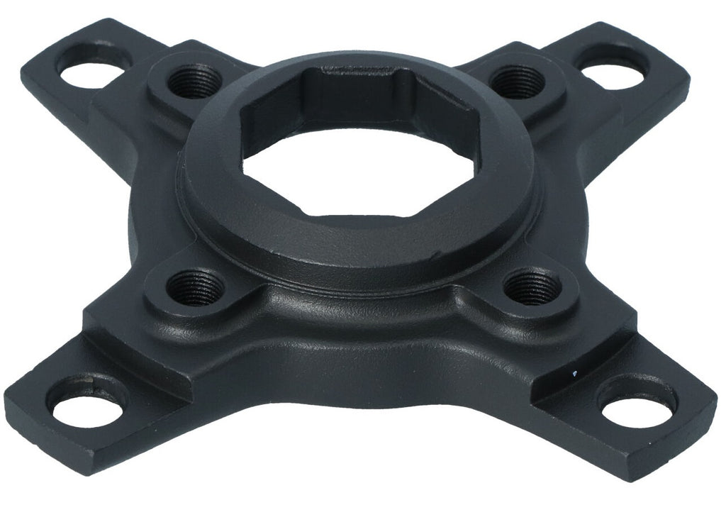Miranda Kurbelwellen-Spider für Brose Boost Motor, 4-Arm, Lochkreis 58 104 mm – Aluminium, schwarz