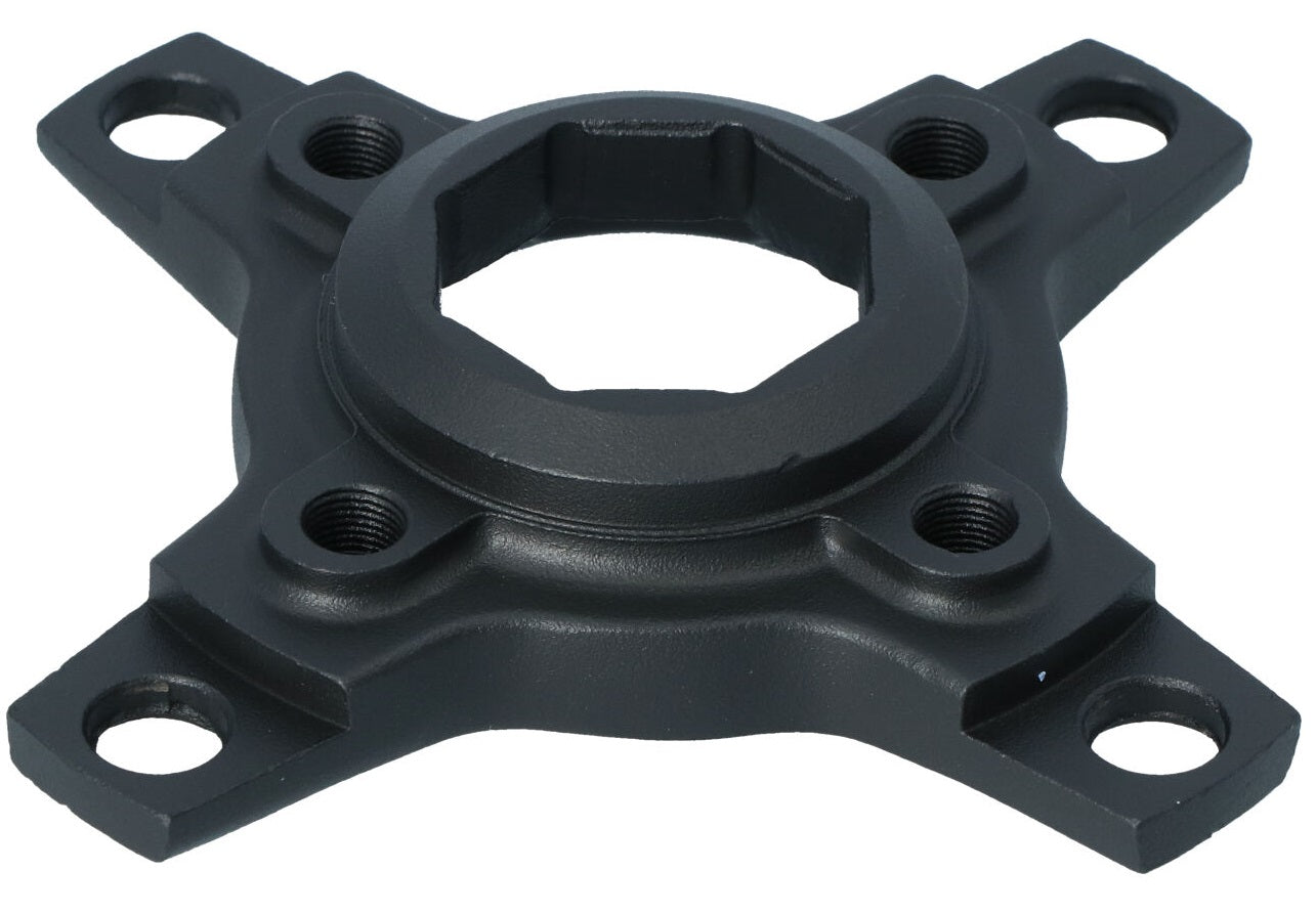 Miranda Kurbelwellen-Spider für Brose Boost Motor, 4-Arm, Lochkreis 58 104 mm – Aluminium, schwarz