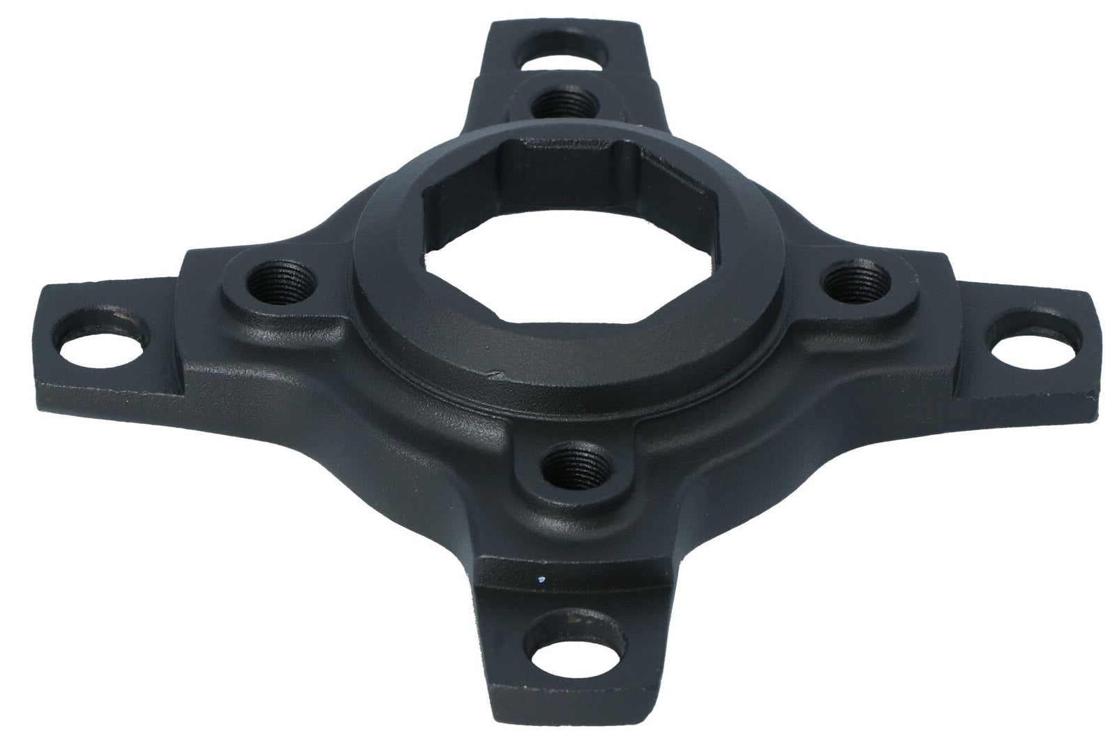 Miranda Kurbelwellen-Spider für Brose Boost Motor, 4-Arm, Lochkreis 58 104 mm – Aluminium, schwarz
