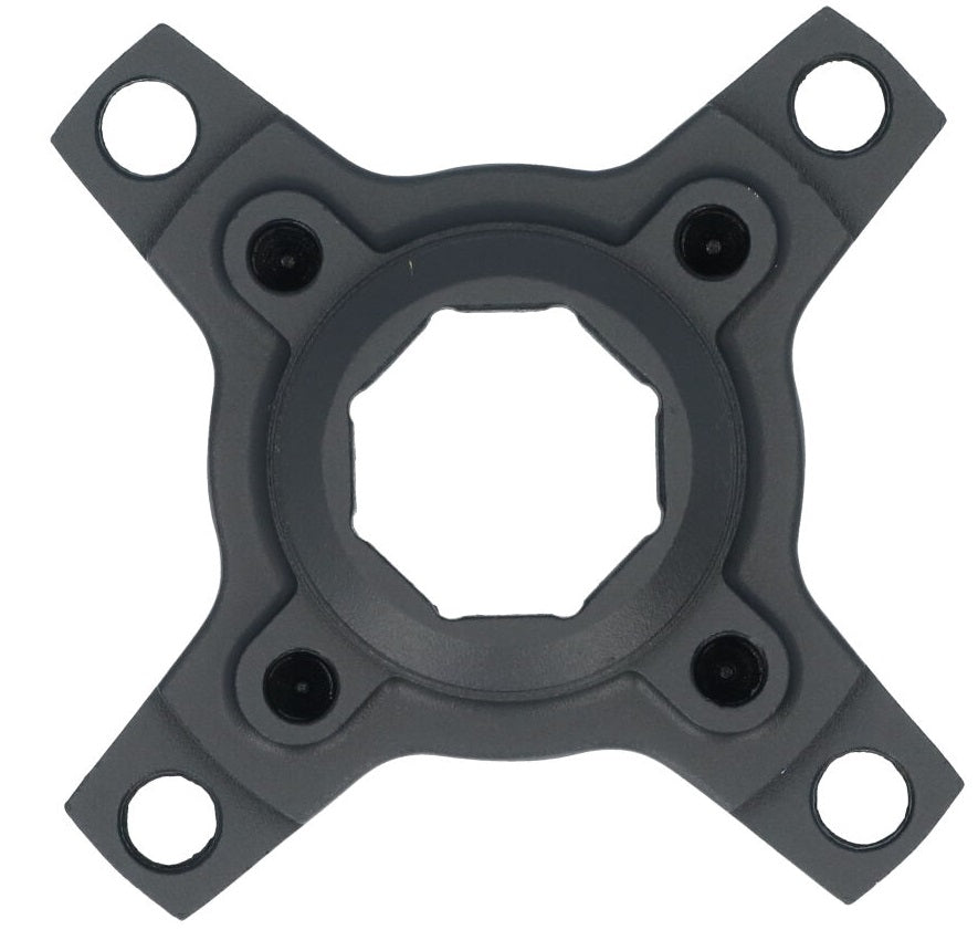 Miranda Kurbelwellen-Spider für Brose Boost Motor, 4-Arm, Lochkreis 58 104 mm – Aluminium, schwarz