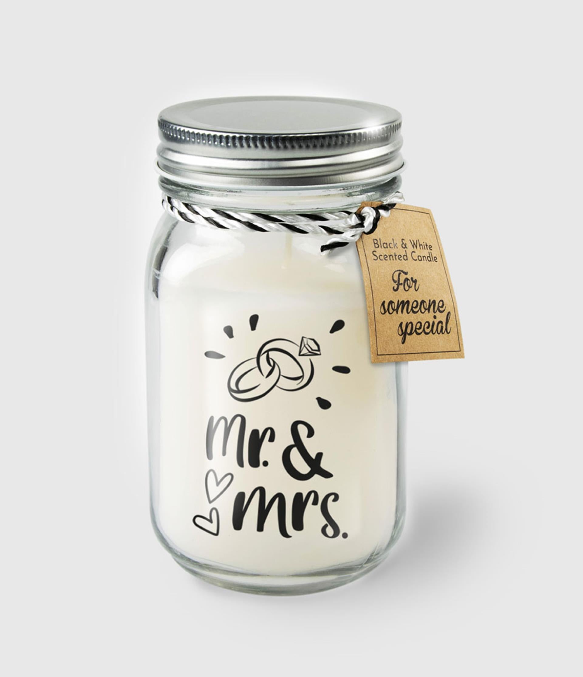 Paperdreams geurkaars in glas - mr. mrs.