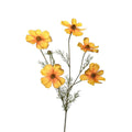 Roberts collection kunstbloem cosmos tak 80cm okergeel