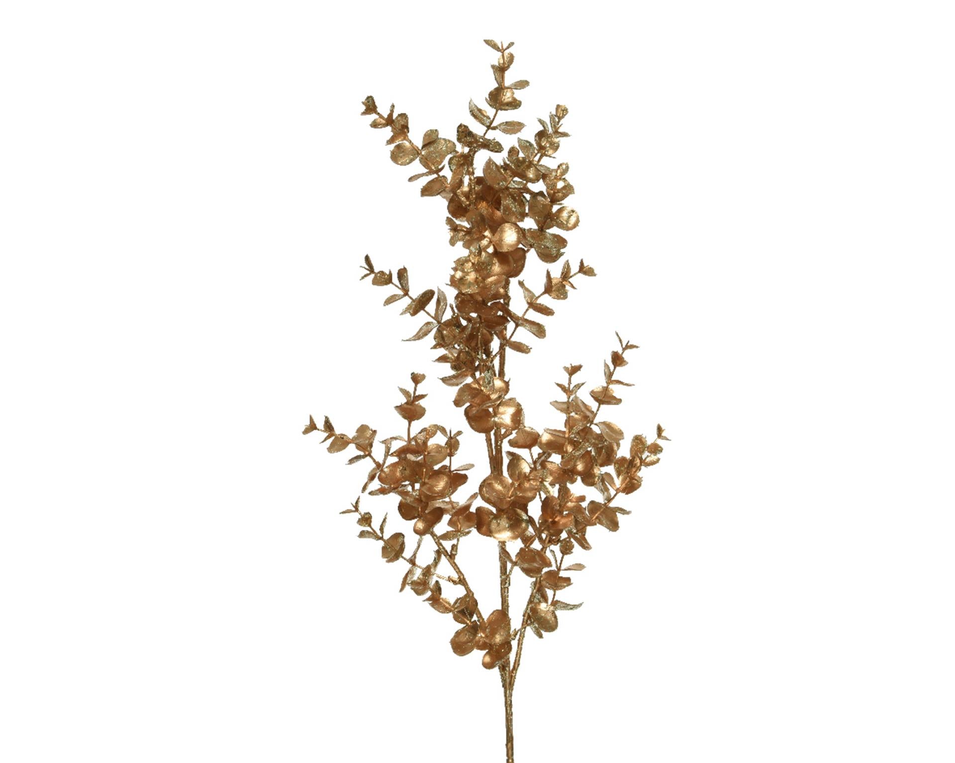 Decoris kunsttak eucalyptus h72cm goud glitter