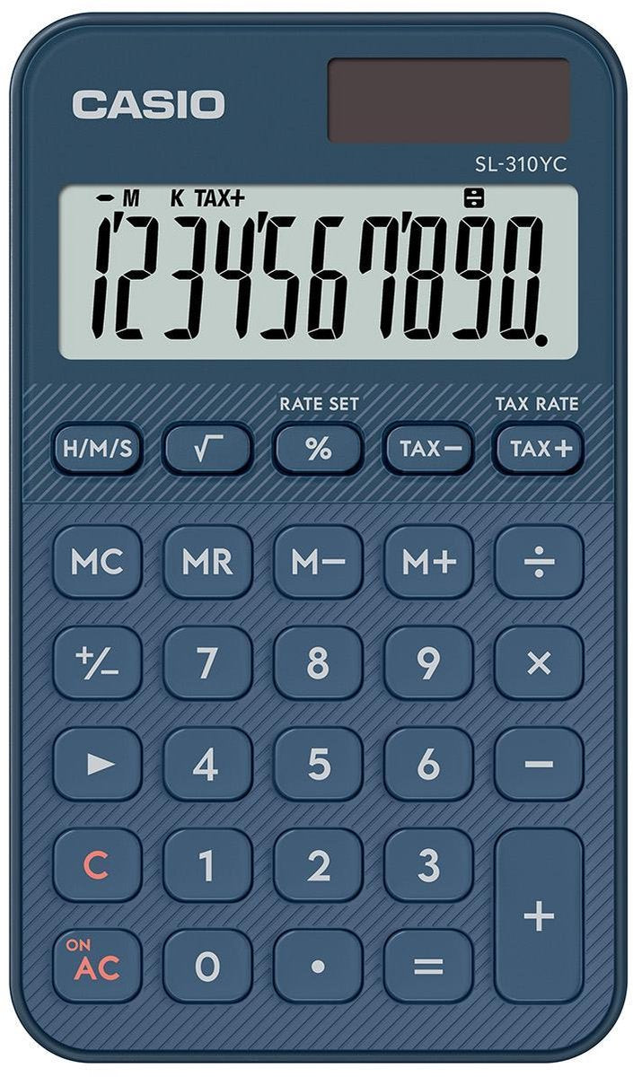 Casio zakrekenmachine navy (b x h x d) 70 x 8.6 x 120 mm