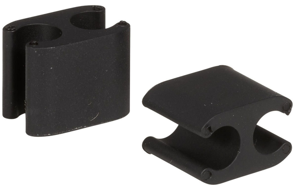 Elvedes Duo PVC-Kabelklemmen für Shimano Di2 5,0 mm + 2,5 mm - Schwarz (50 Stück)
