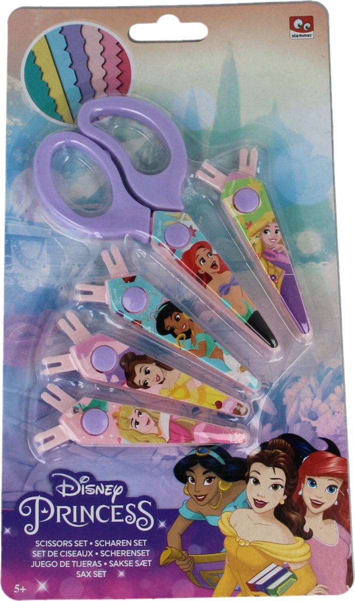 Canenco Disney-Prinzessinnen-Schere mit 5 gezahnten Klingen