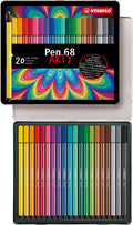 Stabilo pen 68 - viltstift - metalen doos met 20 stuks