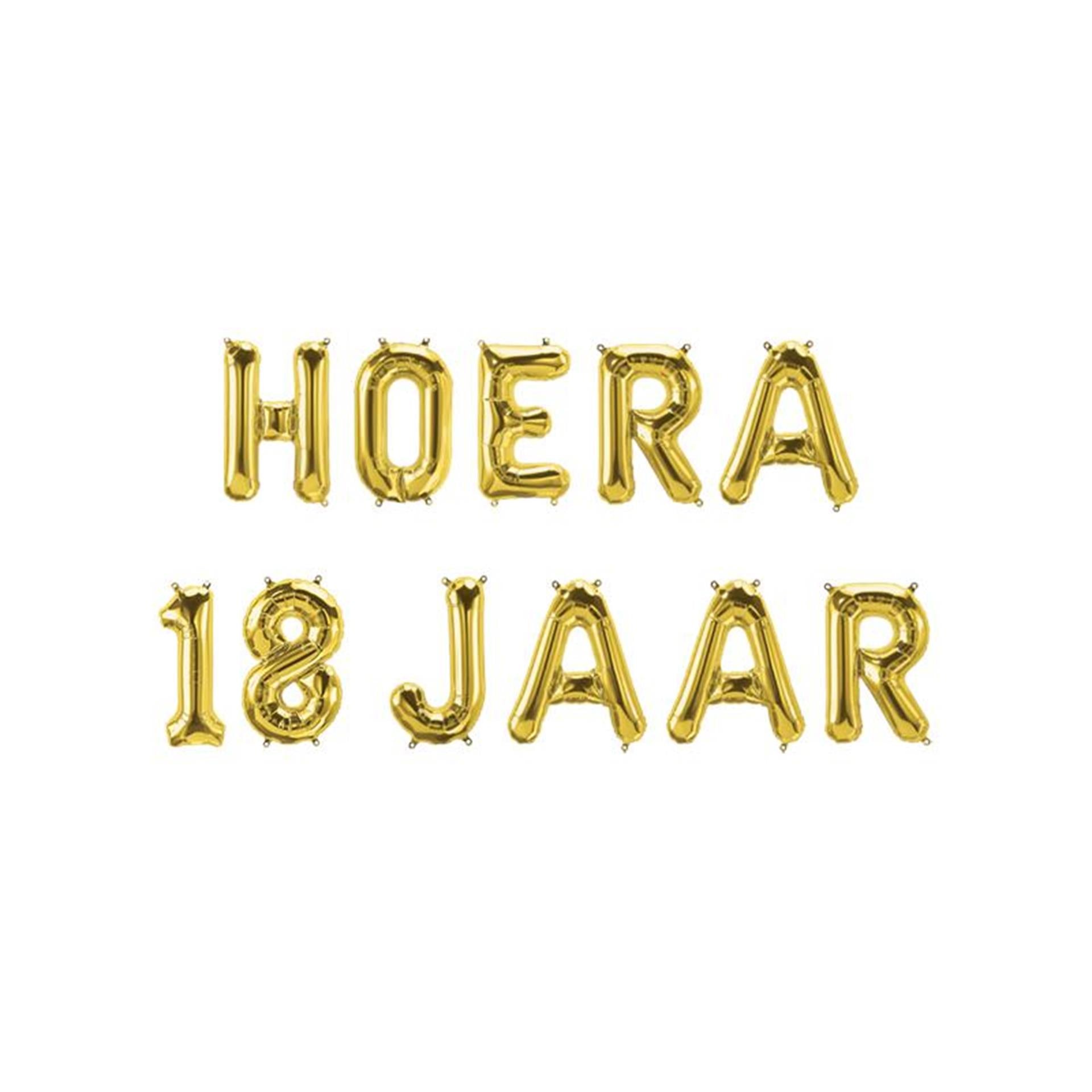 Paperdreams folie ballon slinger - hoera 18 jaar