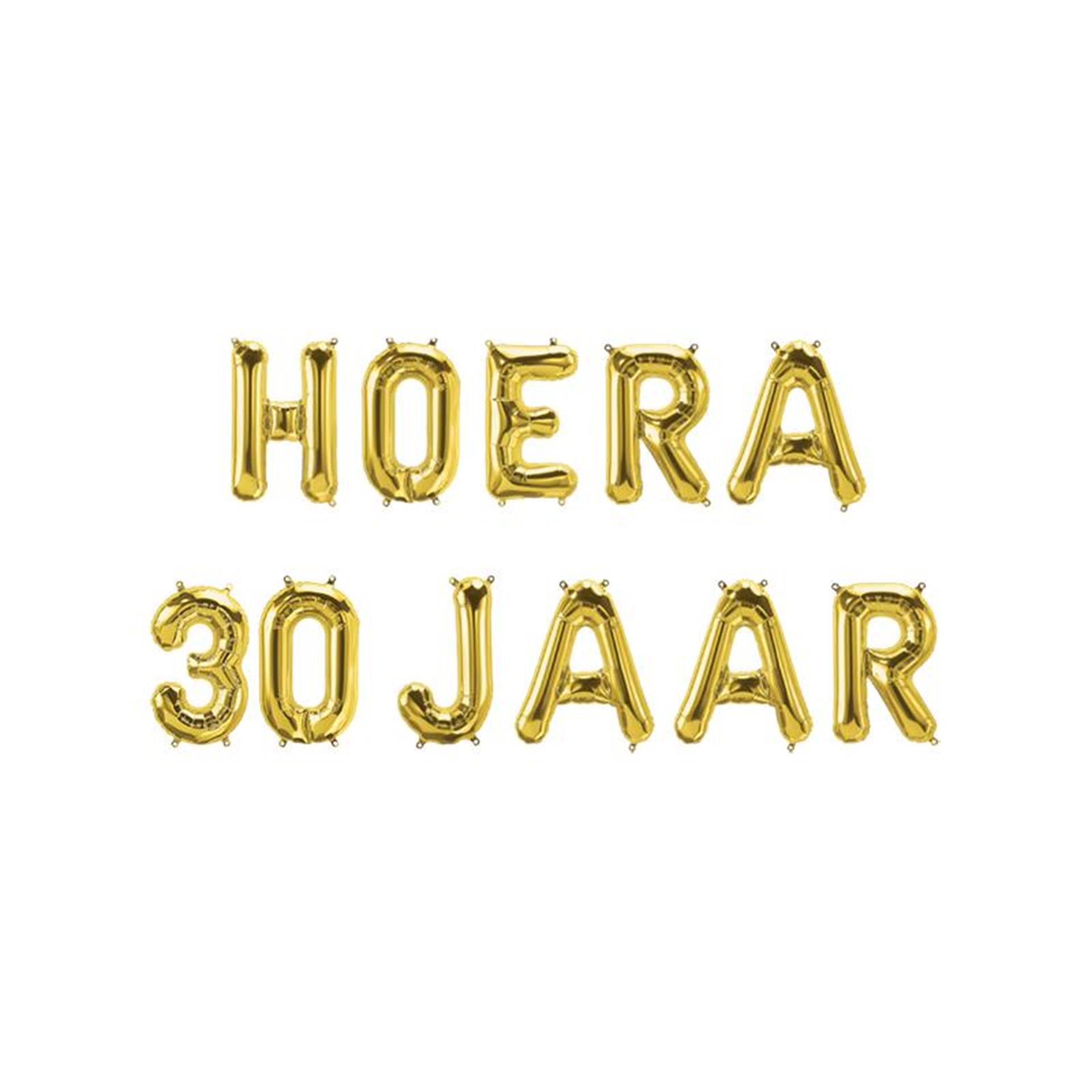 Paperdreams folie ballon slinger - hoera 30 jaar