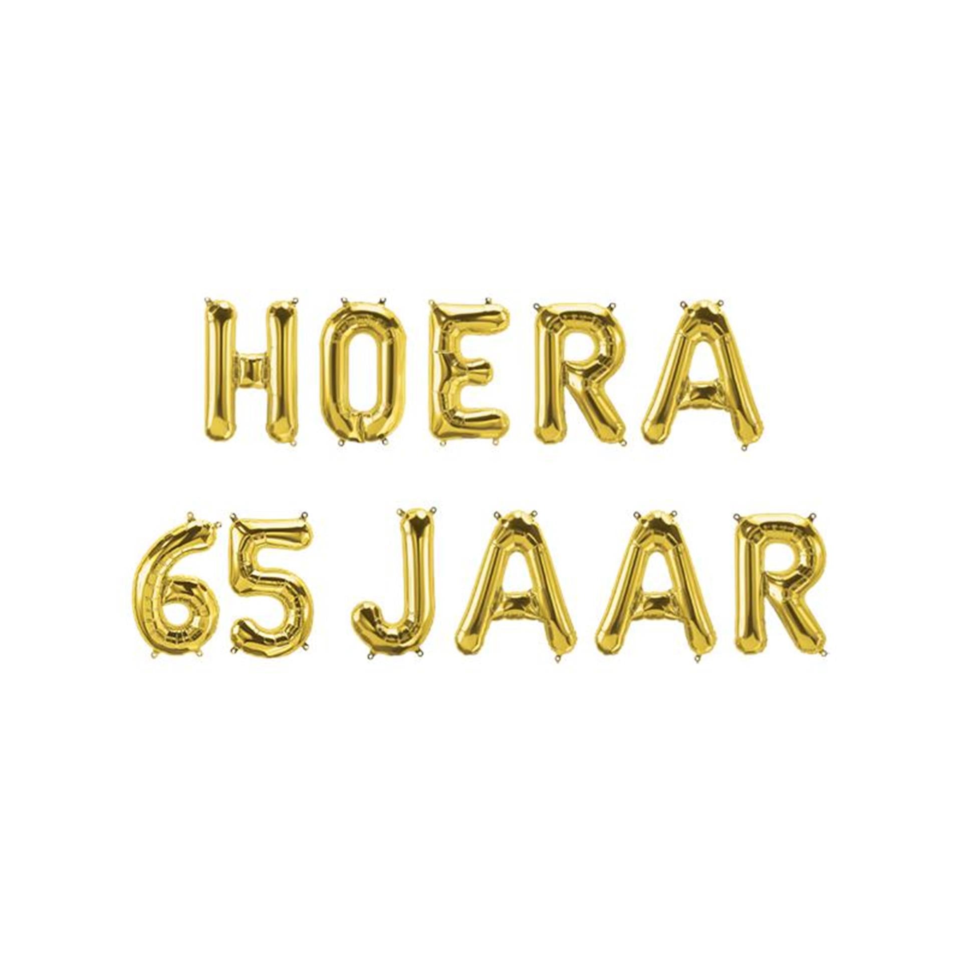 Paperdreams folie ballon slinger - hoera 65 jaar