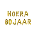 Paperdreams folie ballon slinger - hoera 80 jaar