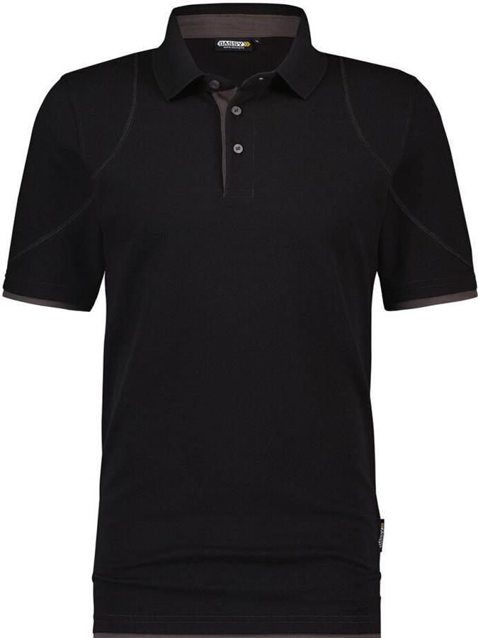 Dassy polo orbital zwart grijs xl