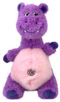 Kong knots belly hippo - knuffel - paars pink m l m