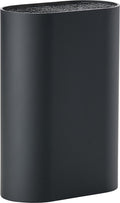 Zone denmark singles messenblok - mes houder - universeel - 17 x 9 cm black - kunststof - koken - keuken - keukenmesassecoires - ovaal