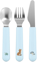 Mepal mio kinderbestek little dutch - 3-delig. vork. mes en lepel - roestvrij staal - kinderservies - forest friends