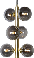 Lucide tycho - hanglamp - ø 25,5 cm - 6xg9 - mat goud messing
