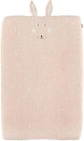 Trixie hoes voor aankleedkussen - mrs. rabbit - zacht aankleedkussen 70x45cm- 100% biologisch katoen - roze