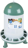 Duvo plus eco voedersilo voor kippen - voerbak pluimvee - gerecycleerd weerbestendig - met pootjes - 8kg 10l - transparant groen