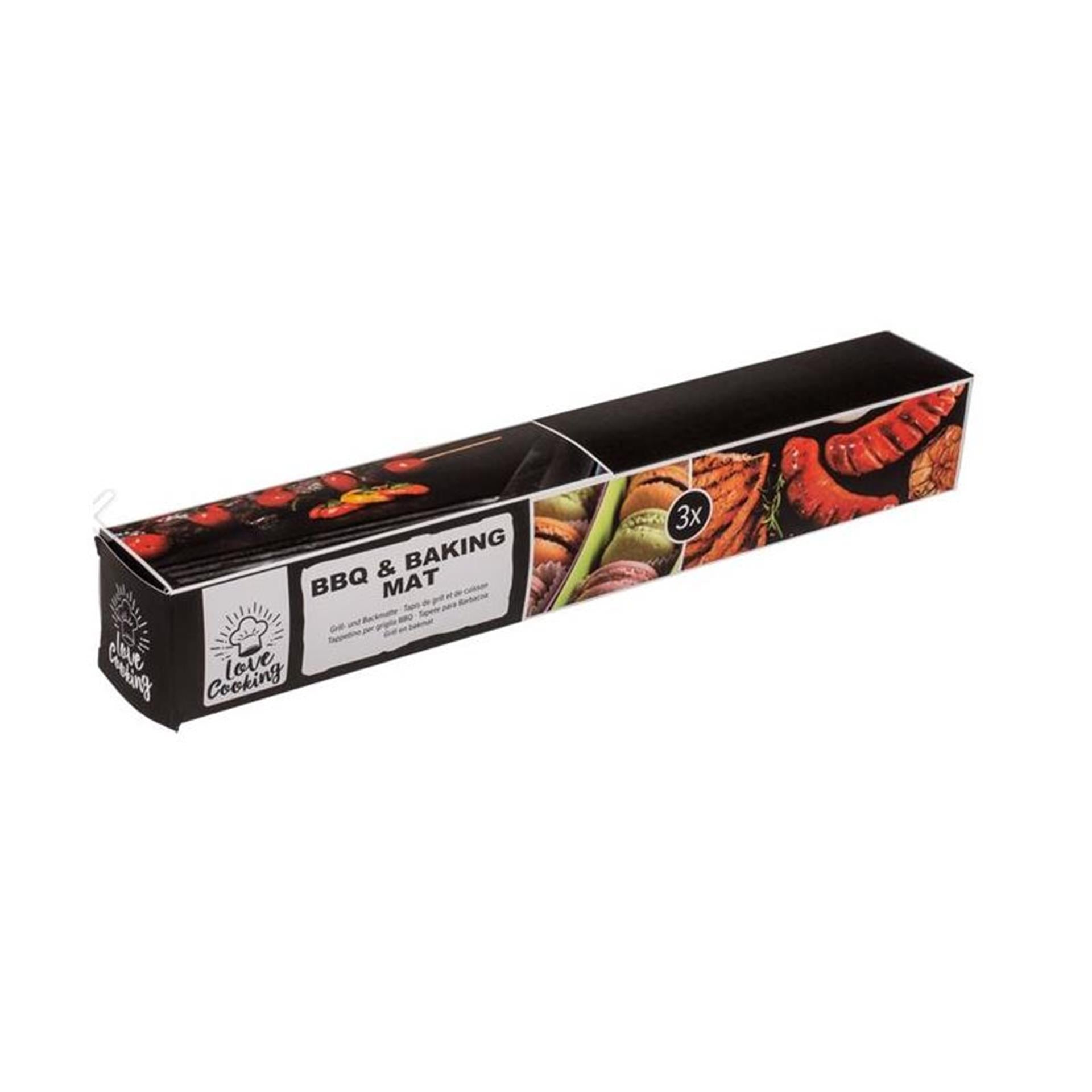 Out of the blue barbecue bakmat set van 3 stuks 40x33cm
