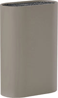 Zone denmark singles messenblok - mes houder - universeel - 17 x 9 x 24 cm - taupe - kunststof - koken - keuken - keukenmesassecoires - ovaal