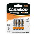 Kamelion wiederaufladbare AAA-Batterien, NiMH 900 mAh. 4 Stück (Hängepackung)