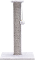 Beeztees serpa katten krabpaal - omwikkeld met touw - met balletje - grijs - 35x35x60 cm