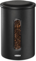 Xavax koffieblik voor 1,3 kg bonen of 1,5 kg poeder luchtdicht aromadicht zw