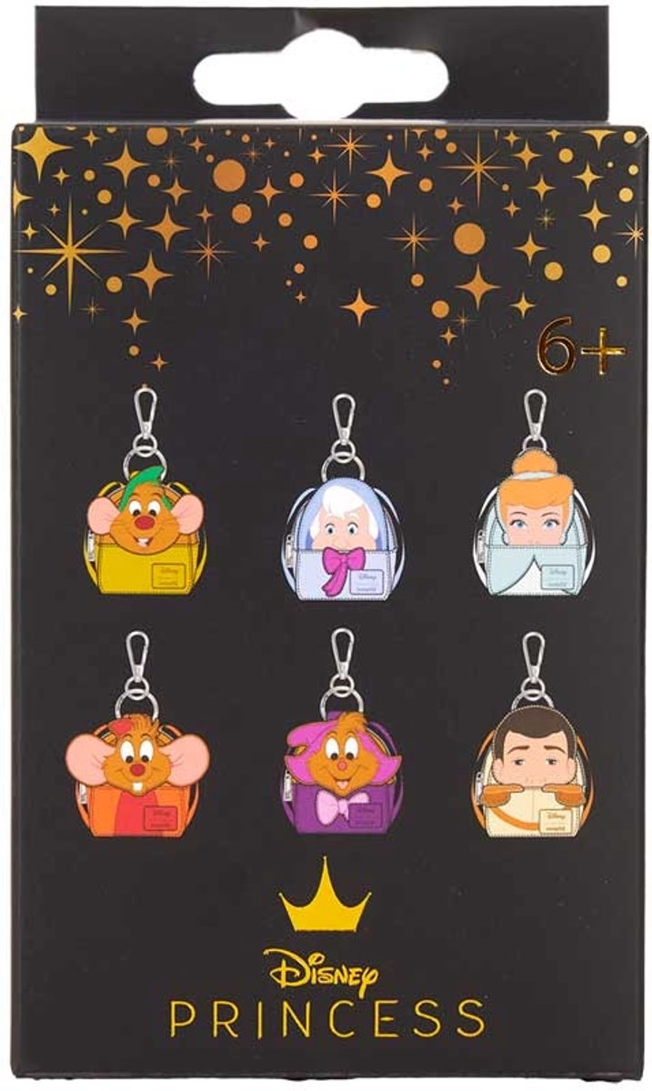 Funko disney cinderella 75th anniversary mystery mini bag charm display.