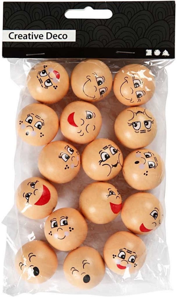 Creativ company cc heads, dia. 30 mm, light beige, 16 pc 1 pack