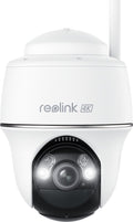 Reolink 4k beveiligingscamera draadloos buiten op batterij, pan- en kantelfunctie, detectie van personen voertuigen dieren, nachtzicht in kleur