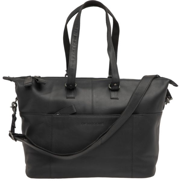Neue Looxs Verla Fahrradtasche, 21 Liter, 34 x 18 x 44 cm, aus luxuriösem Leder, schwarz