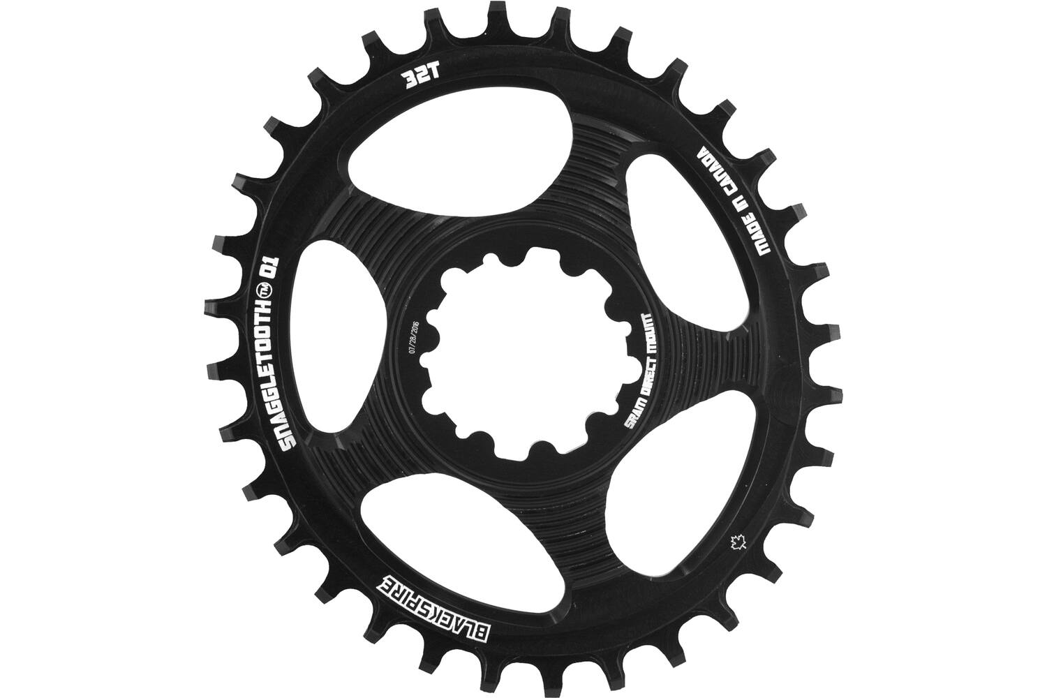 Blackspire - Kettenblatt, ovale SRAM-Spline-32-Kettenblattaufnahme mit 6 mm Versatz